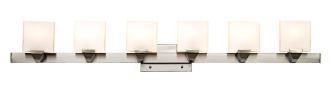 Contempo 6 Light Brushed Steel 48 Wide Bath Light 83589
