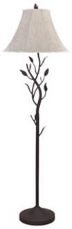 Natural Linen Shade Twisting Vine Floor Lamp 83602