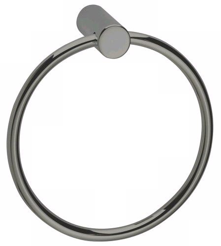 The Post Collection Satin Nickel Towel Ring