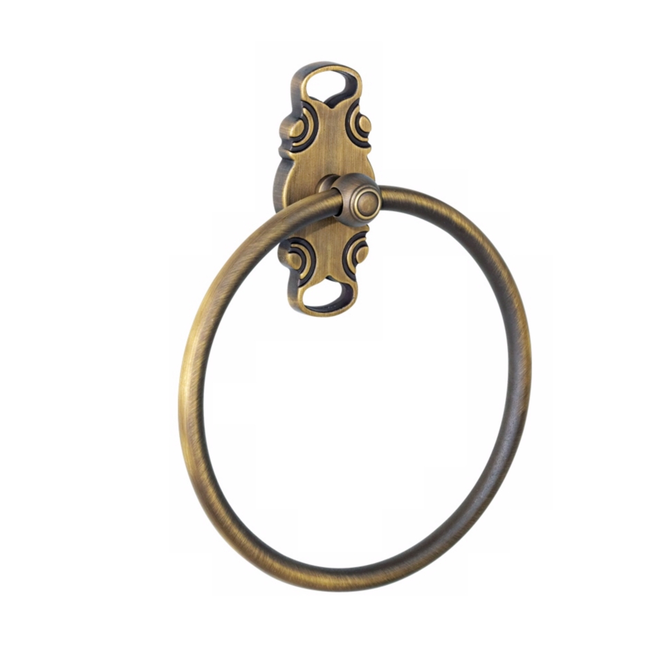 French Curve Antique English Towel Ring   #83625