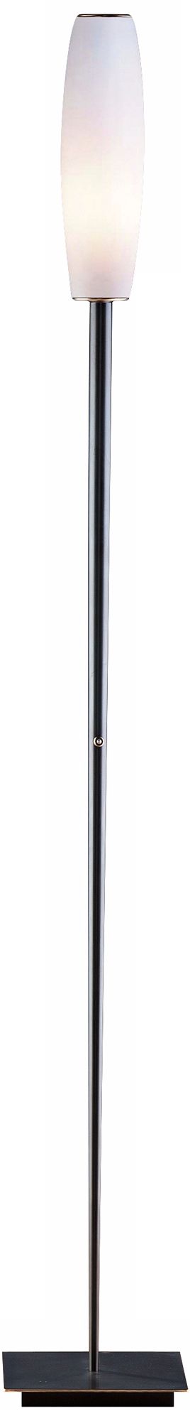 Old Bronze and Satin White Halogen Holtkoetter Torchiere
