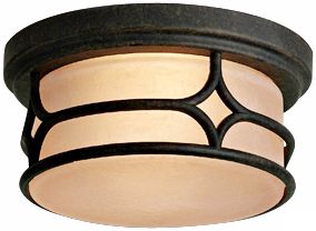 Kichler Textured Seedy Glass 12" Wide Outdoor Ceiling Light