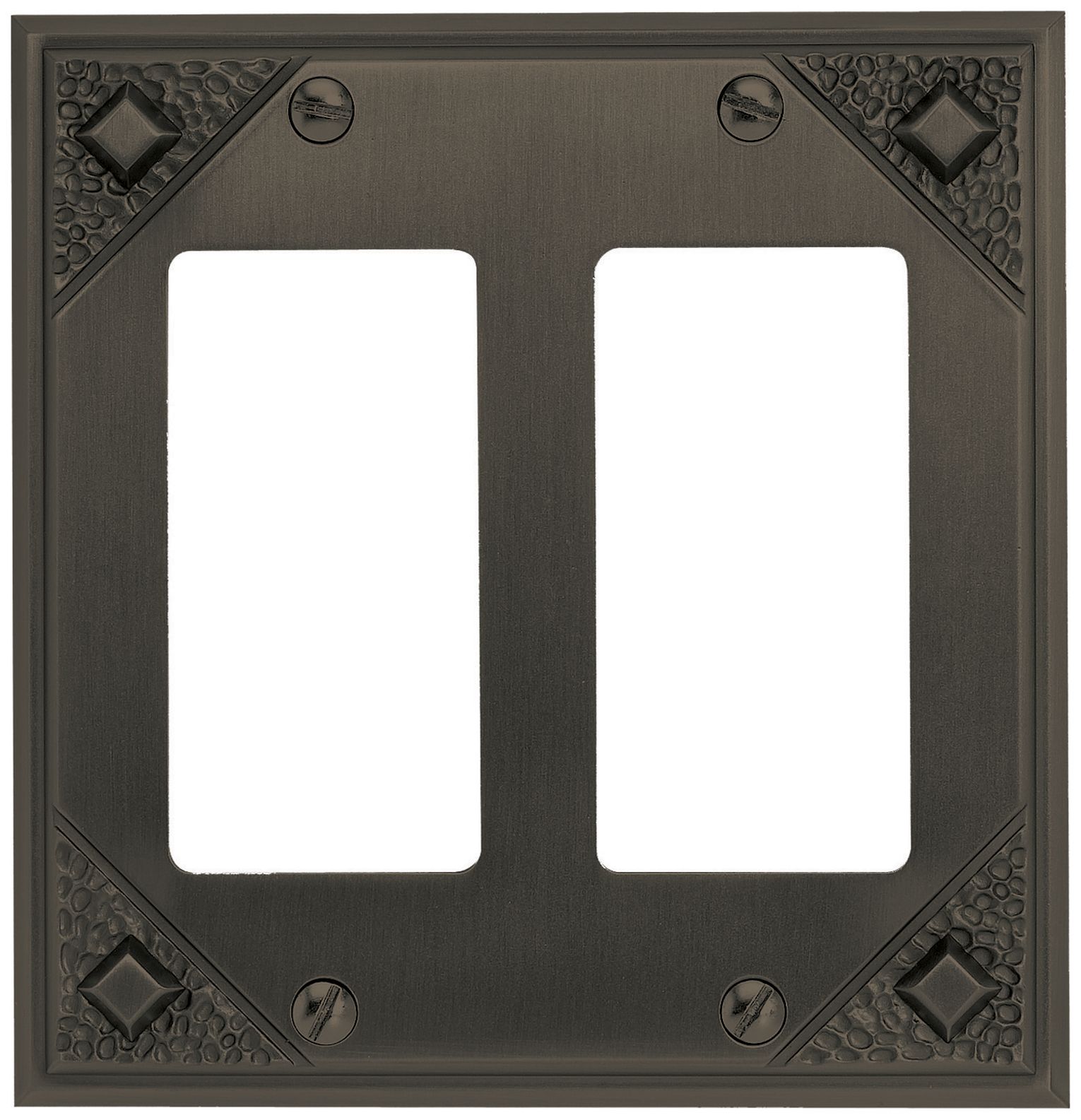 Craftsman Collection Aged Bronze Double Rocker Wall Plate