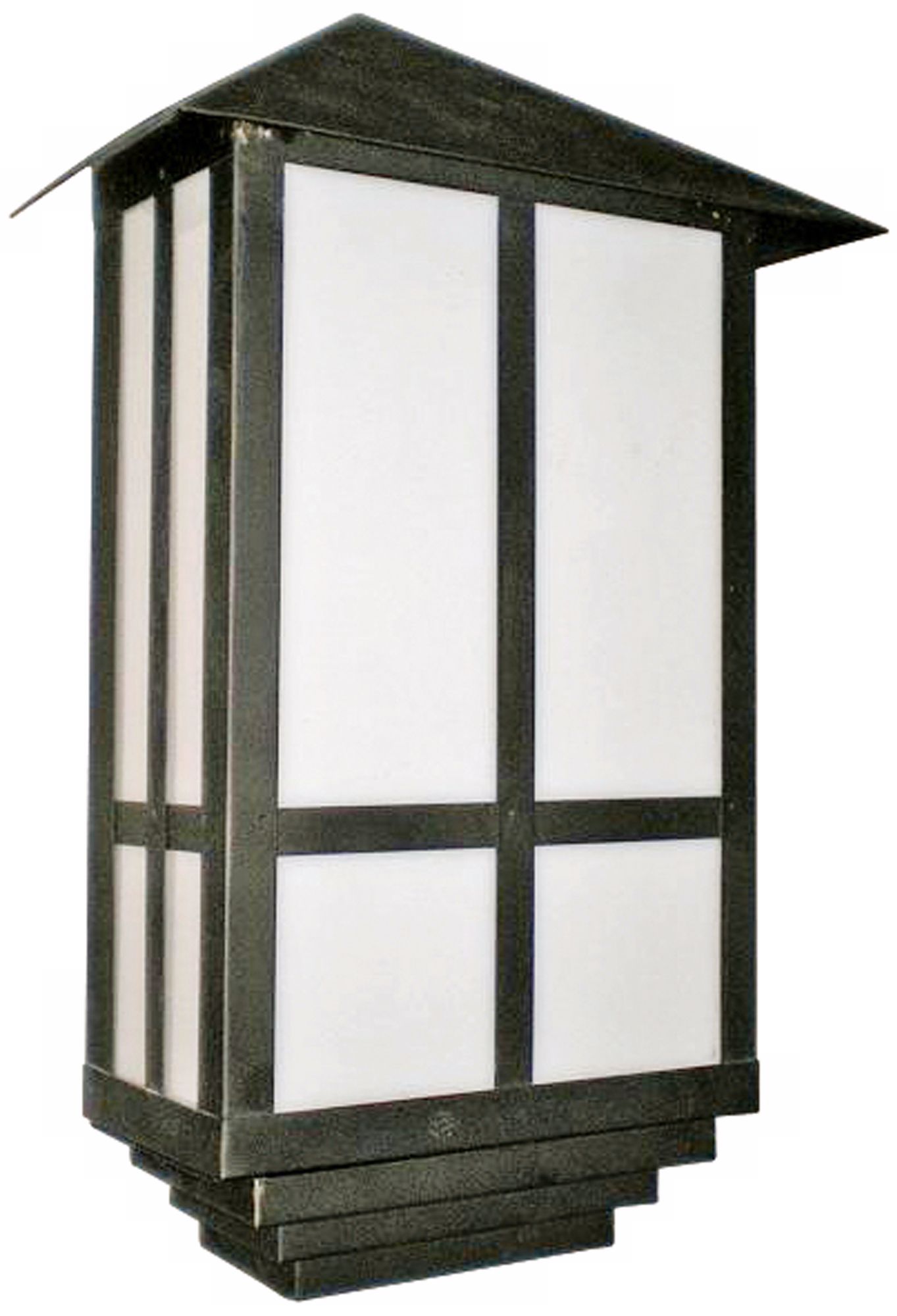 Bronze Tall Mission Style Outdoor Wall Lantern