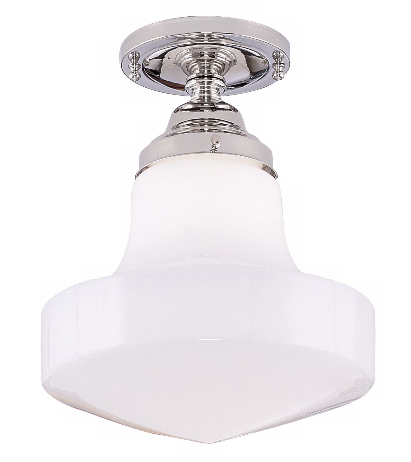 Schoolhouse Mushroom Glass 10" Wide Ceiling Light