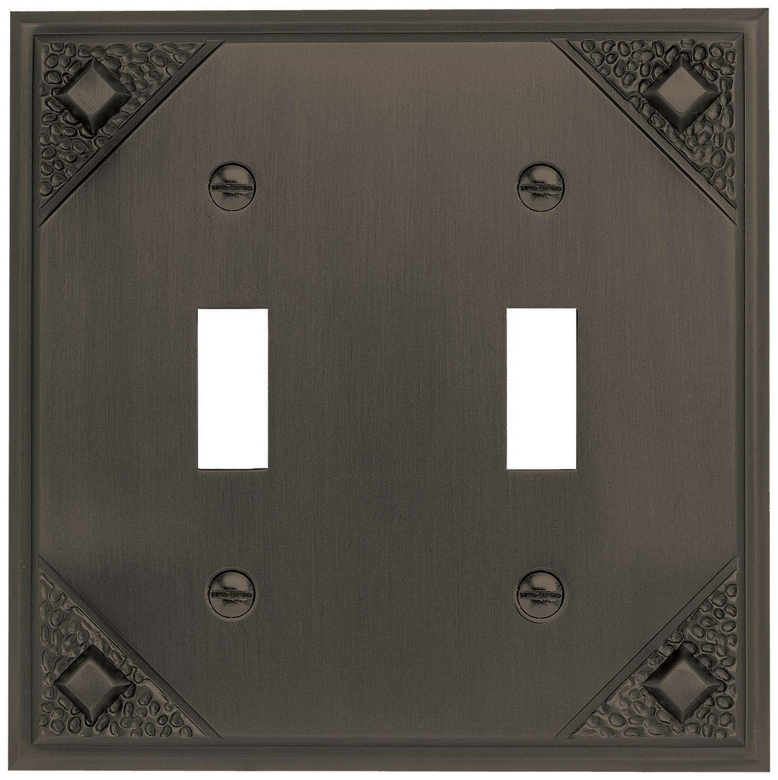 Craftsman Collection Aged Bronze Double Toggle Wall Plate
