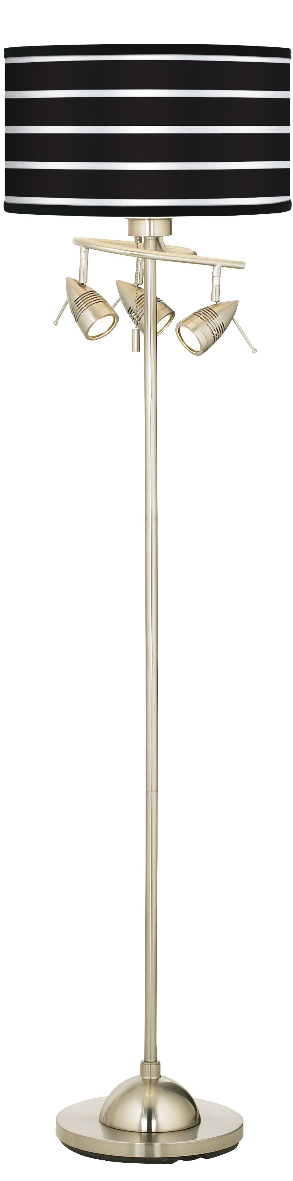 Bold Black Stripe Giclee 4 Light Floor Lamp
