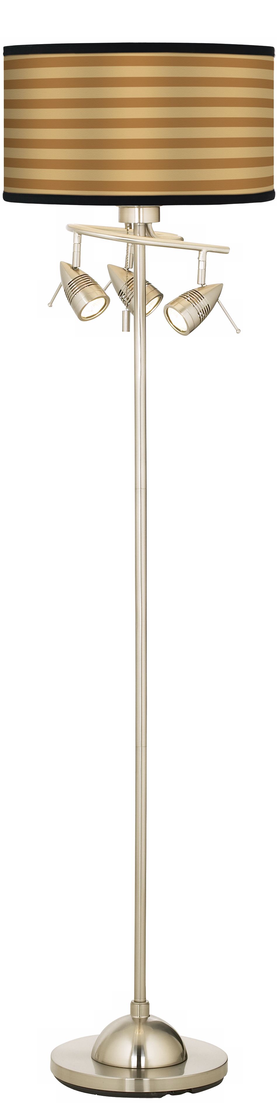 Butterscotch Parallels Giclee 4 Light Floor Lamp