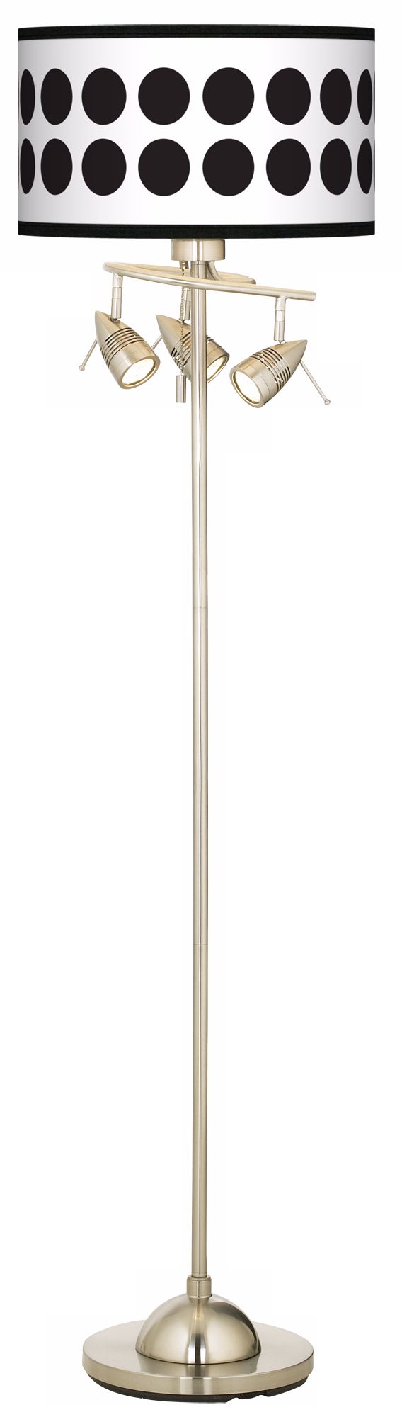 Black Orbs Giclee 4 Light Floor Lamp