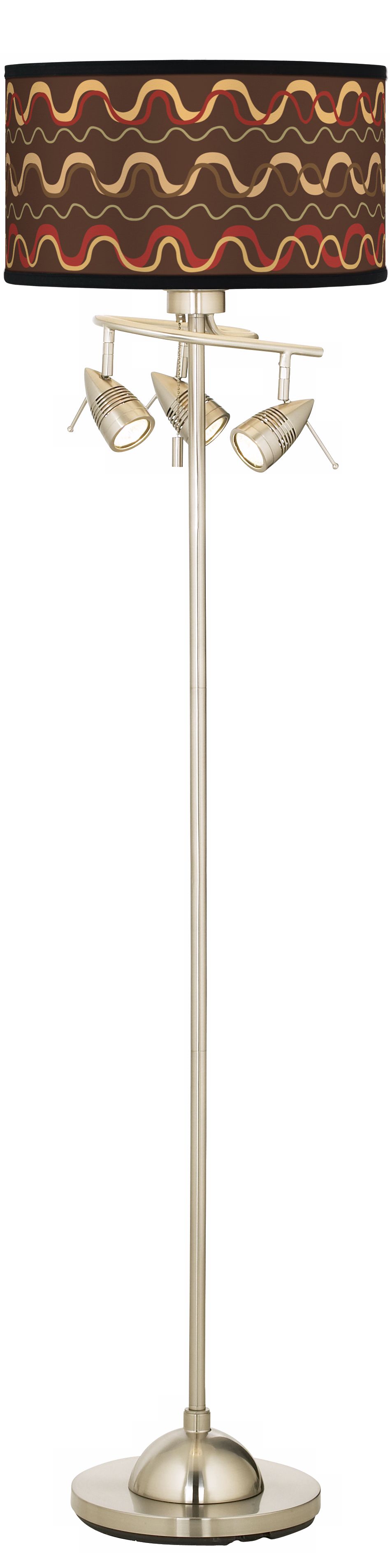 Wave Stitch Giclee 4 Light Floor Lamp