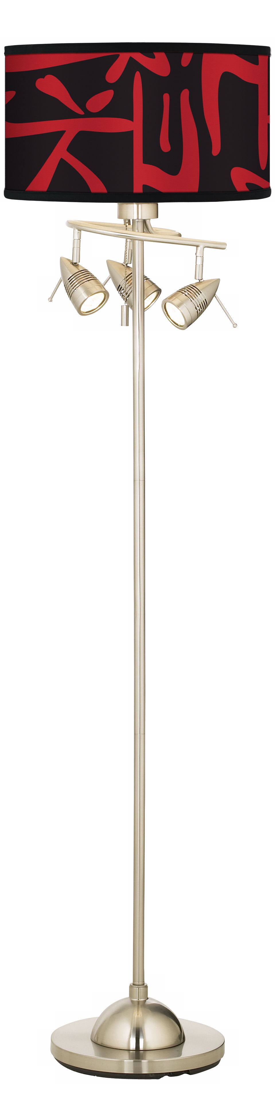 Asian Flair Giclee 4 Light Floor Lamp