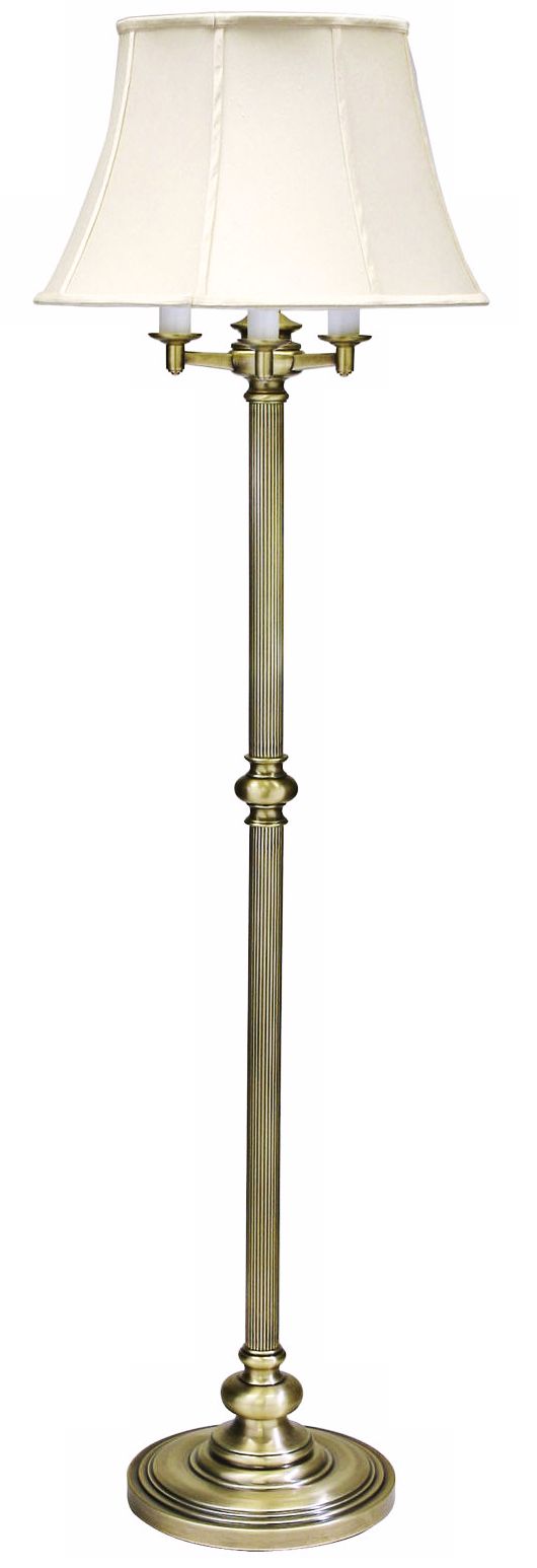 House of Troy Newport Antique Brass 6-Way Floor Lamp