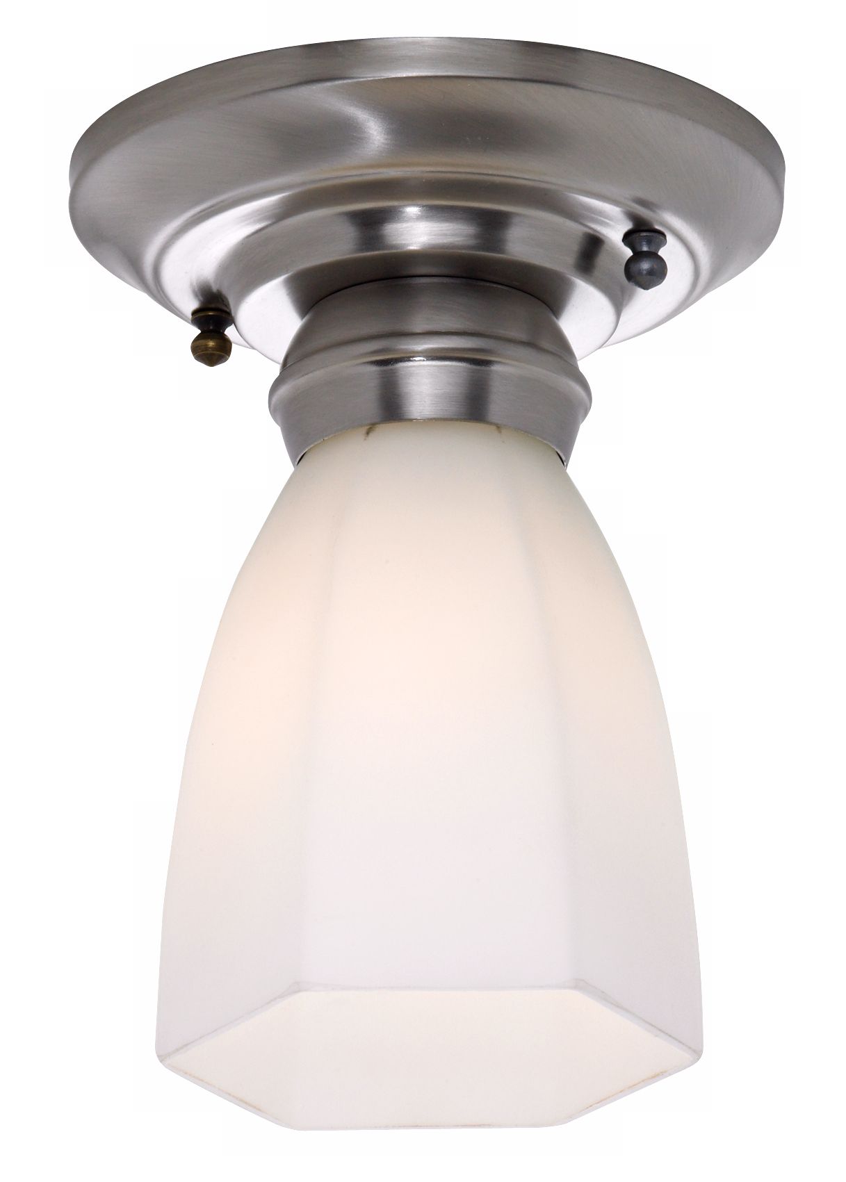 Mercer Hexagon 9 1/8" High Brushed Nickel Ceiling Light