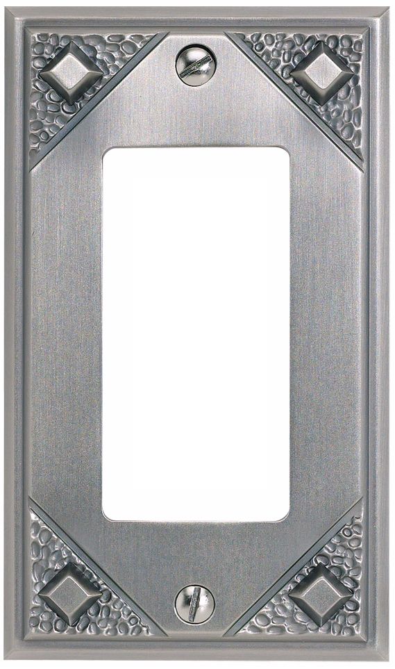 Craftsman Single Rocker Pewter Finish Wall Plate