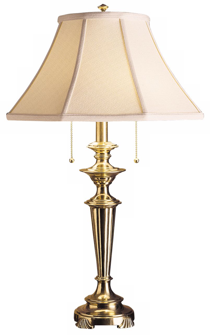 Classic Brass and Sand Shade Table Lamp