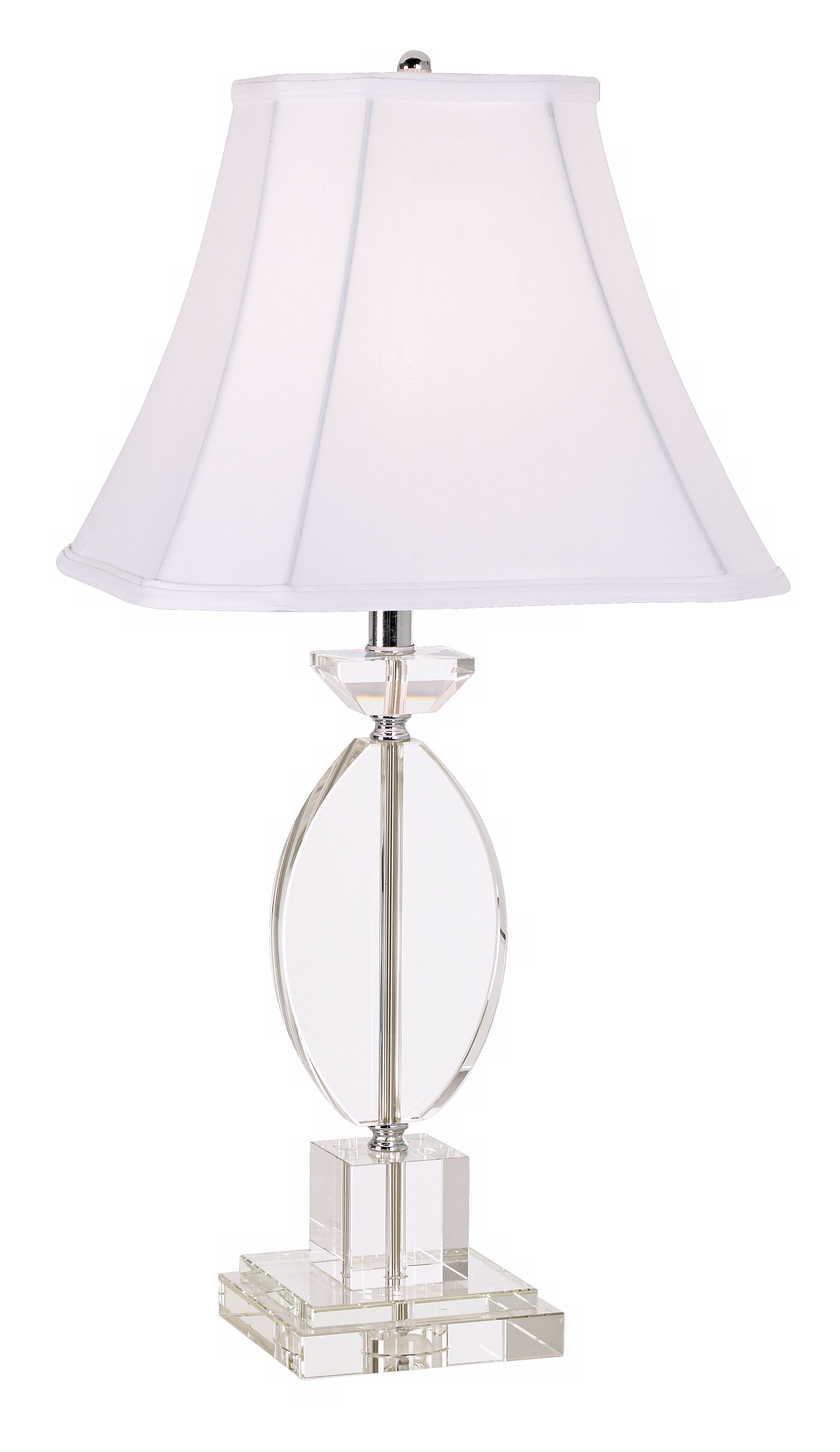 Crystal Oval Table Lamp