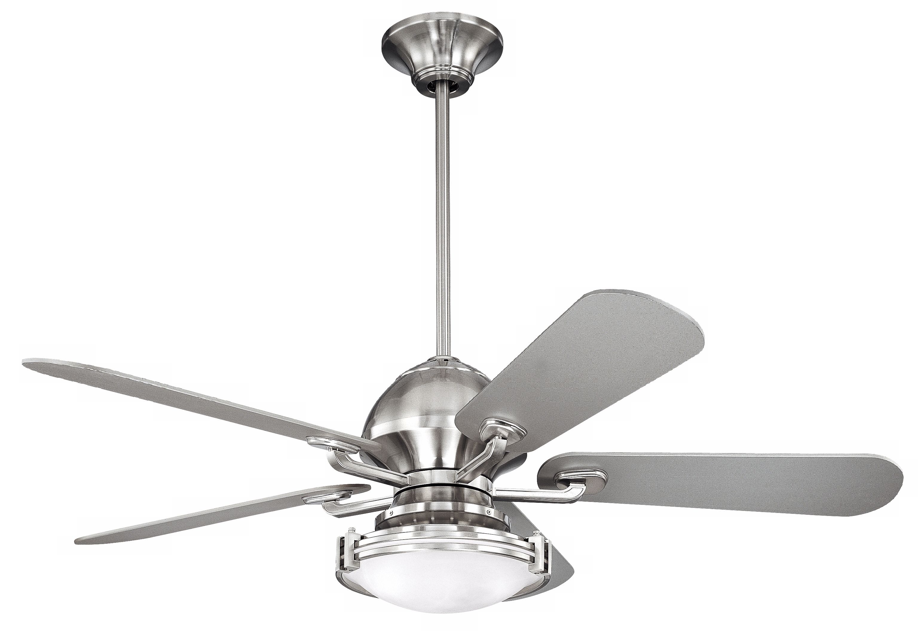 52" Casa Fusion Brushed Nickel Ceiling Fan with Light Kit