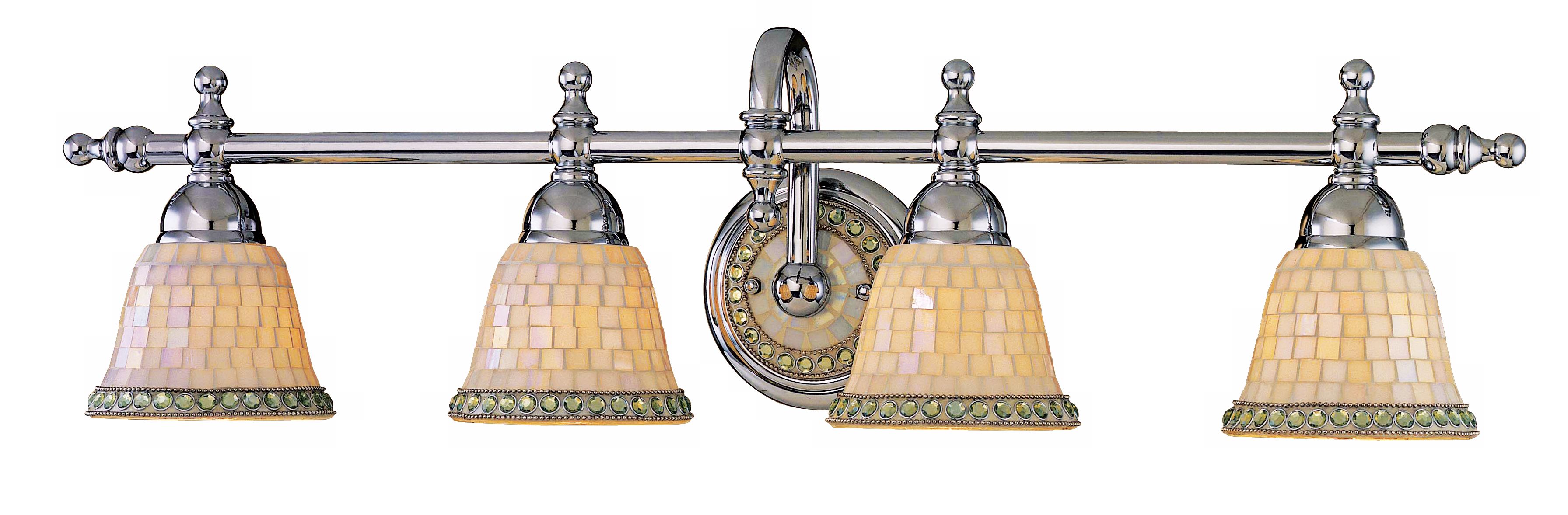 Minka Chrome Mosaic 34 1/4" Wide Bathroom Light Fixture