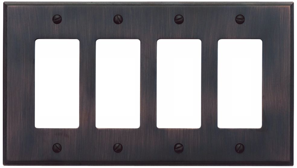 Sutton Venetian Bronze Finish Quad Rocker Wall Plate