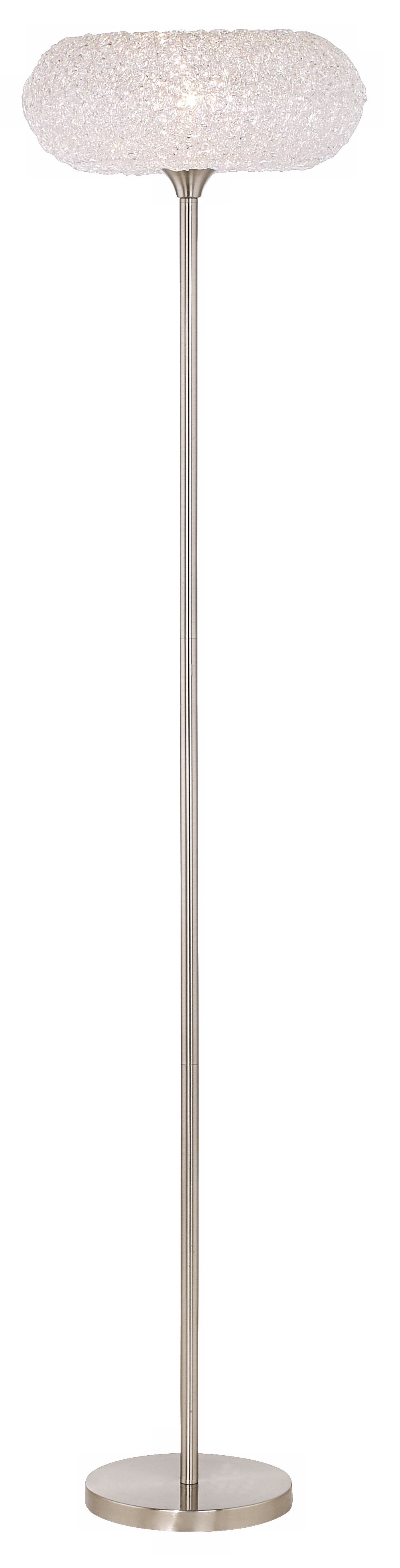 Acrylic Open Weave Oval Contemporary Floor Lamp