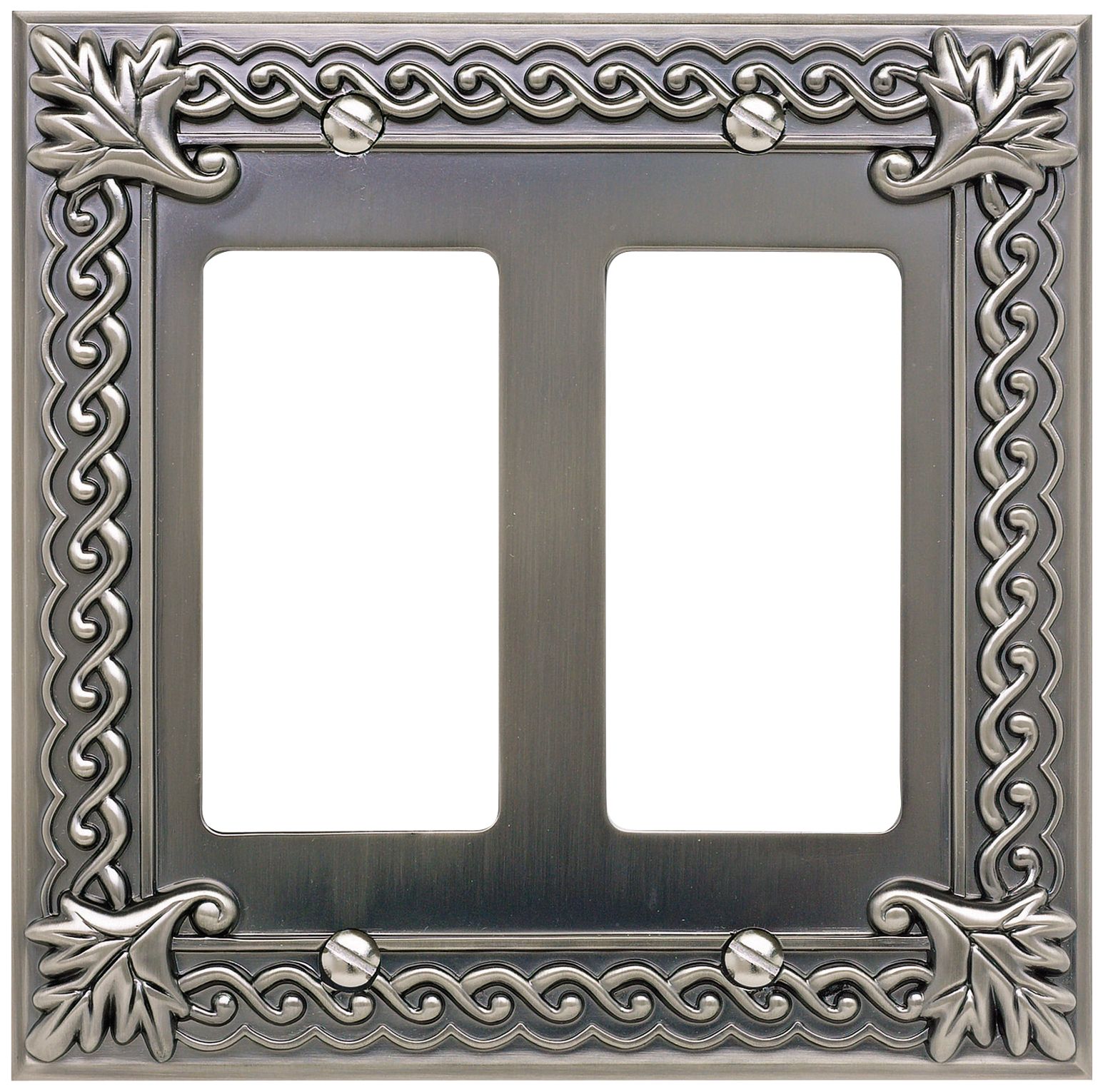 Venetian Collection Pewter Double Rocker Wall Plate