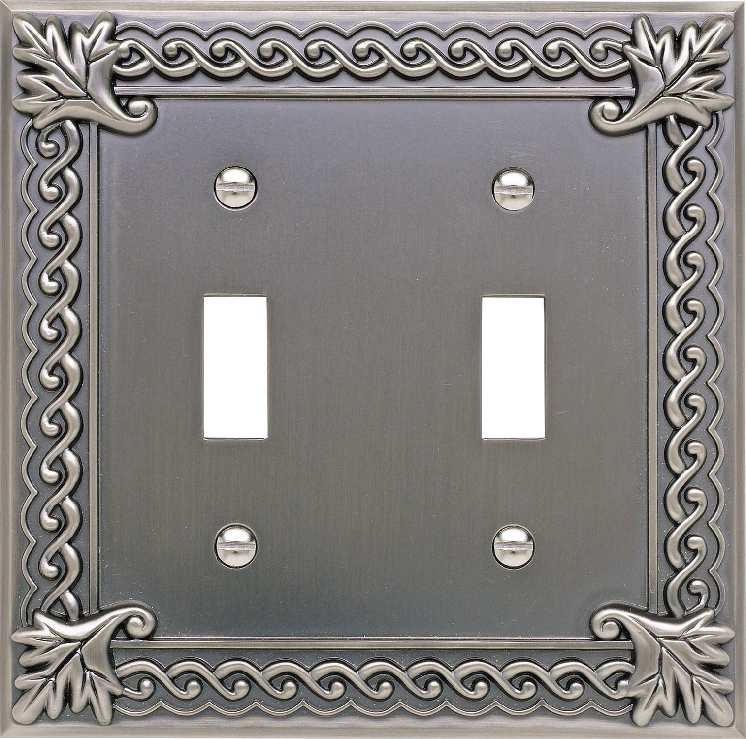 Venetian Collection Pewter Double Toggle Wall Plate