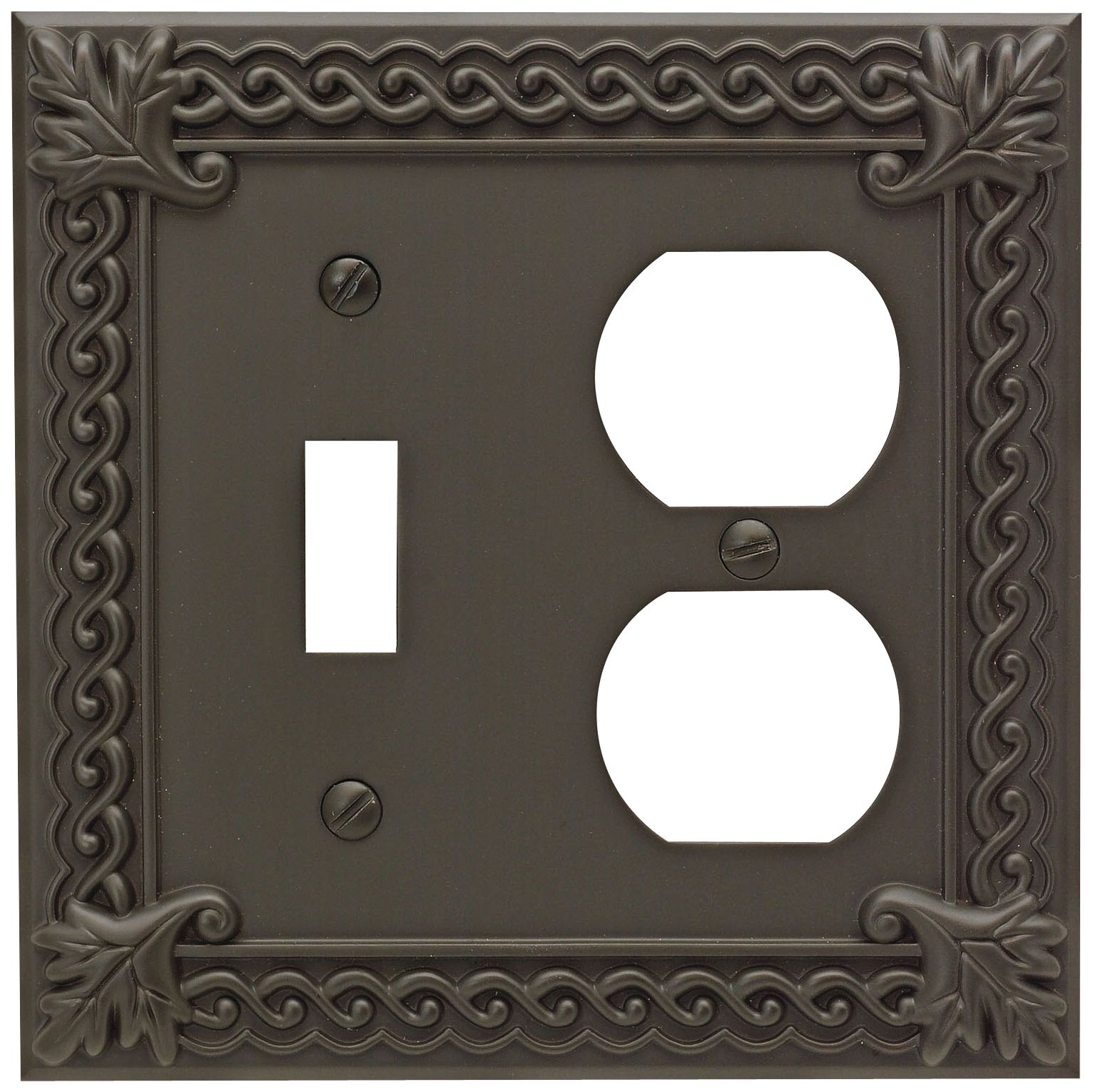 Venetian Collection Aged Bronze Combo Outlet Wall Plate