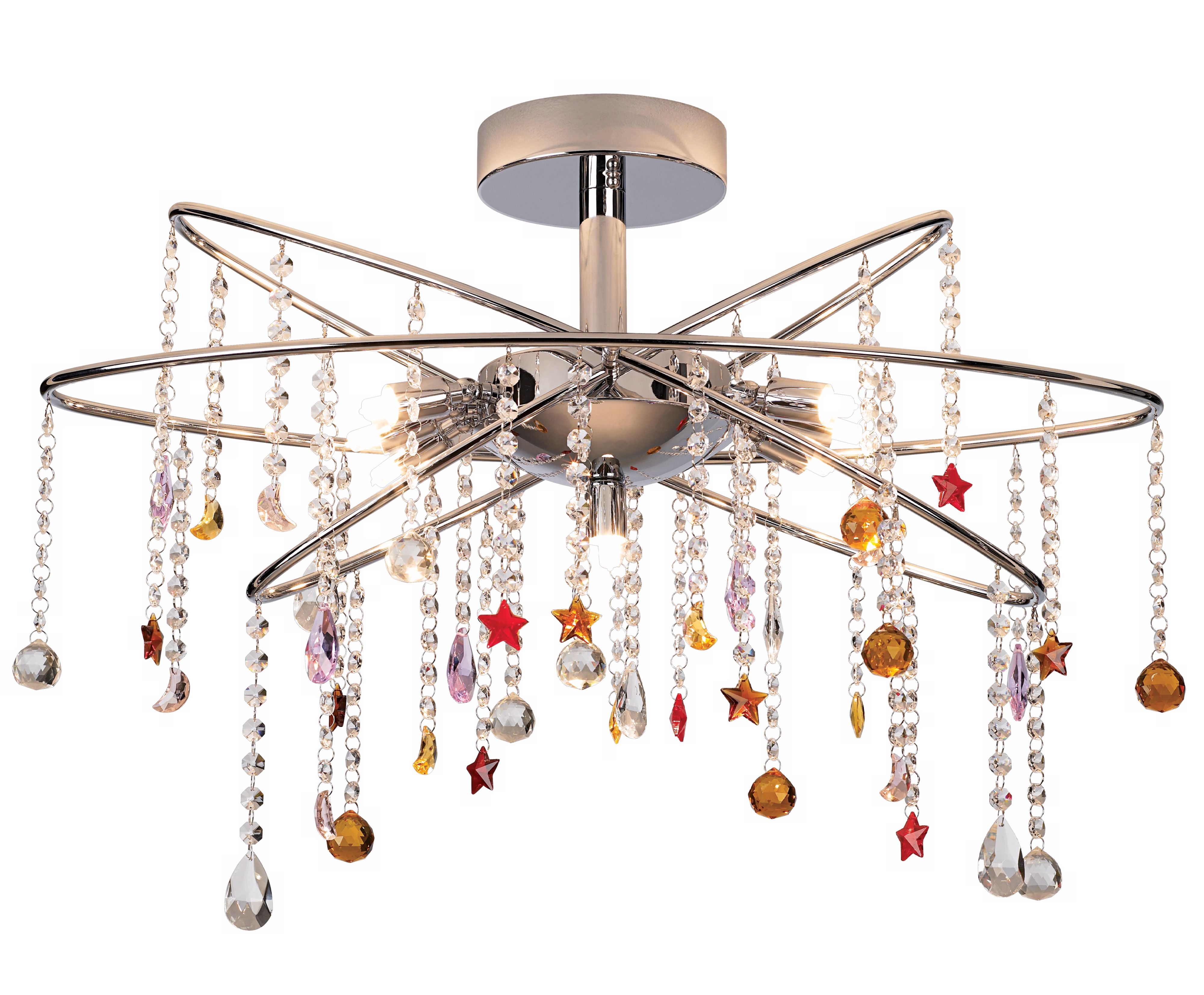 Possini Euro Stars and Moon 27 1/2" Wide Ceiling Light