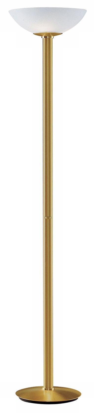 Holtkoetter Two Tone Brass Torchiere Floor Lamp