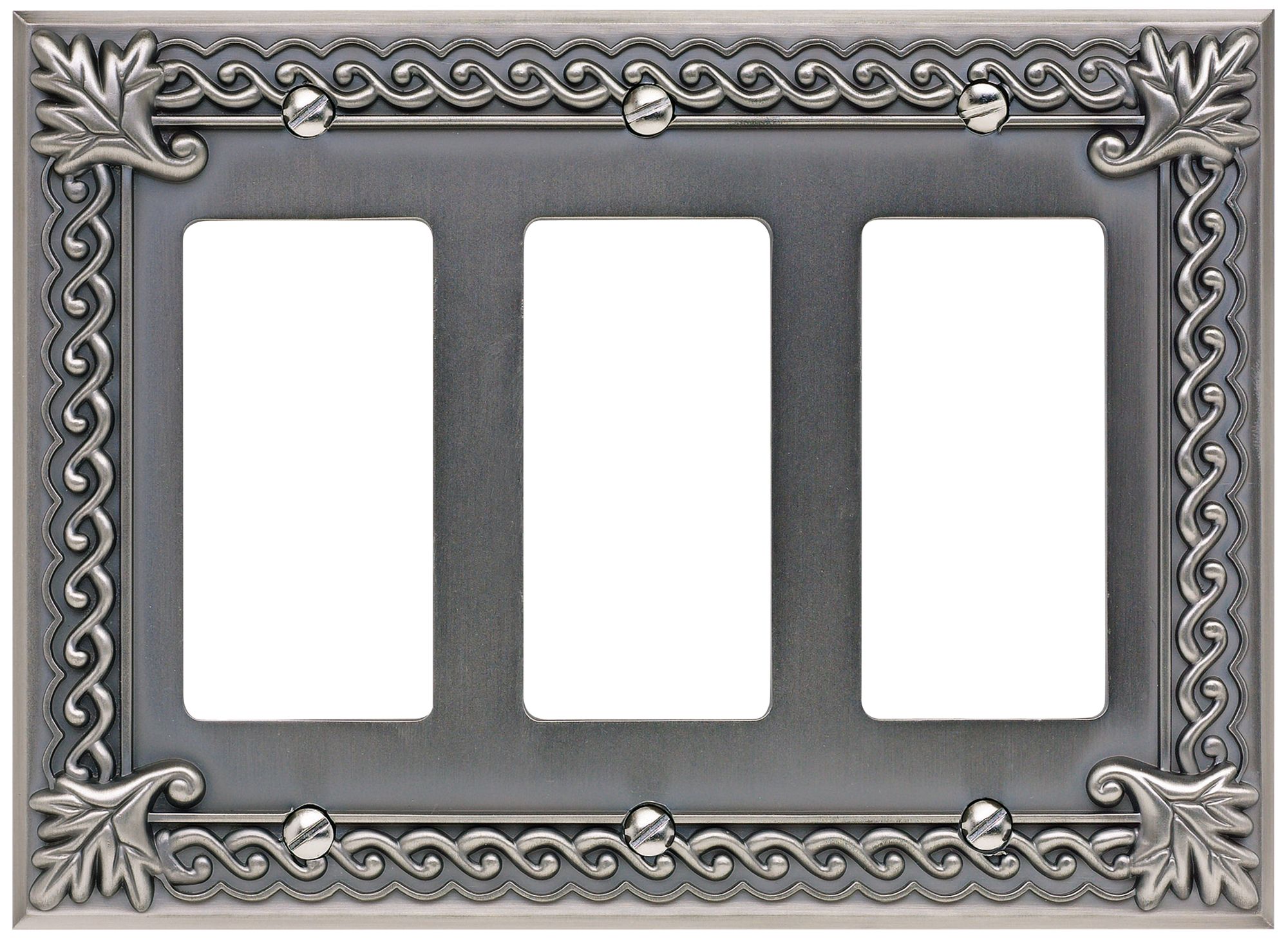 Venetian Collection Pewter Triple Rocker Wall Plate