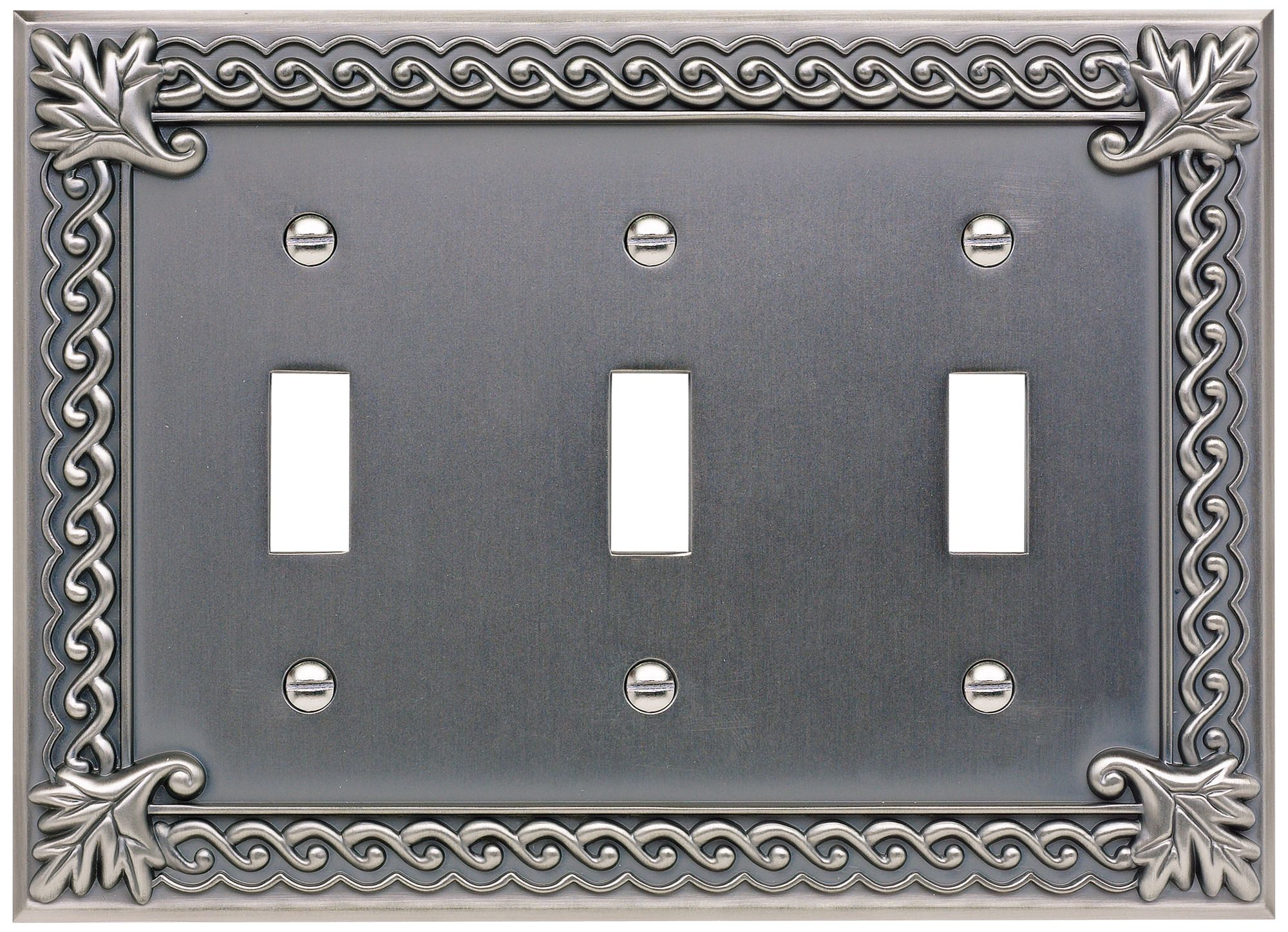 Venetian Collection Pewter Triple Toggle Wall Plate