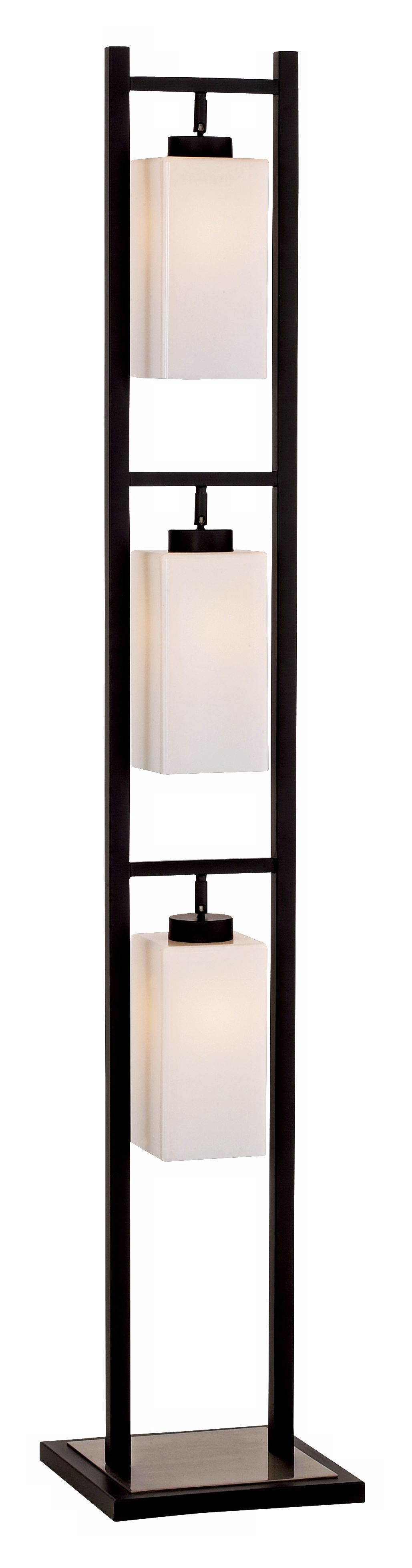 Possini Euro Rectangular Hanging Opal Glass Floor Lamp