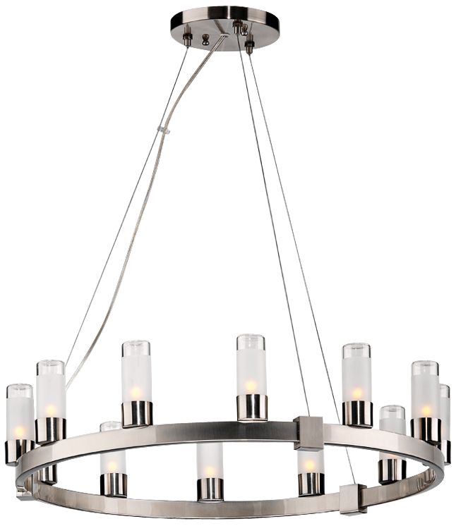 Forecast Revolution Satin Nickel Round 12-Light Chandelier