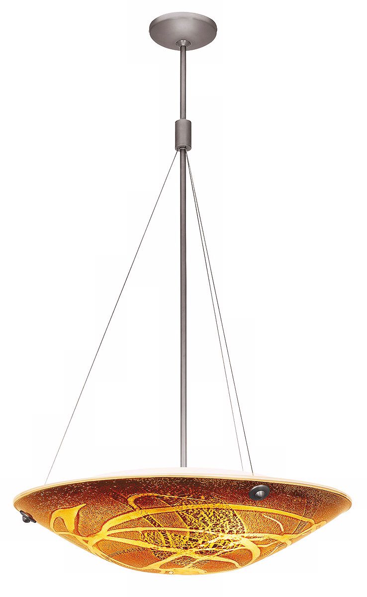Safari Collection Italian Amber Glass Pendant Chandelier