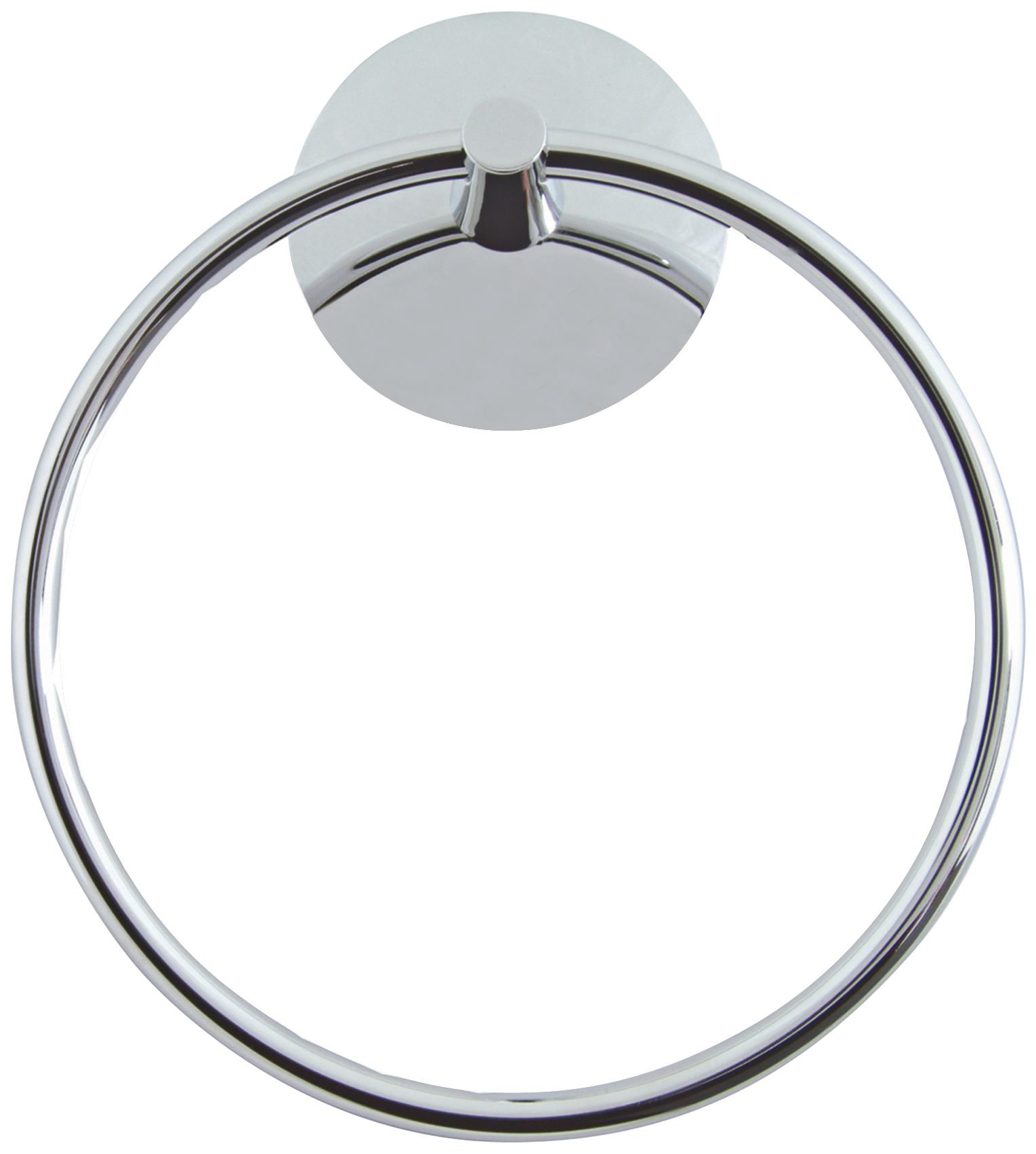 Lola Collection 8 1/4" Wide Polished Chrome Towel Ring