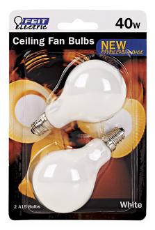 Feit Electric 40 Watt 2 Pack Candelabra Ceiling Fan Bulbs 86074