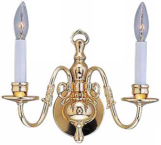 Holtkoetter Polished Brass 11" High Candelabra Wall Sconce