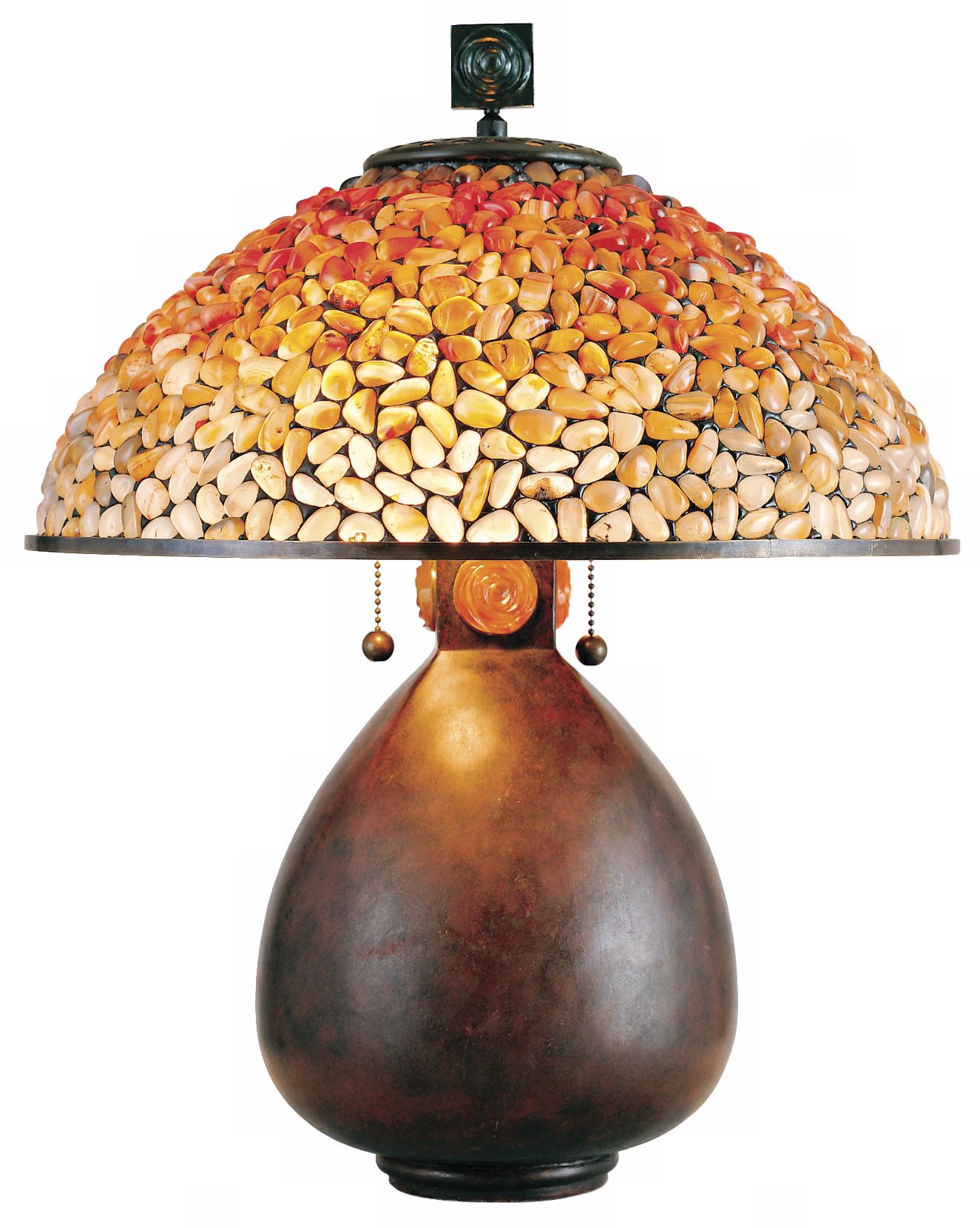 Quoizel Pomez Table Lamp with Agate Stone Shade