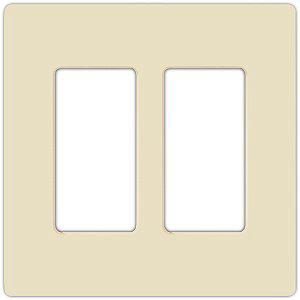 Lutron Claro 2 Gang Screwless Faceplate 86246