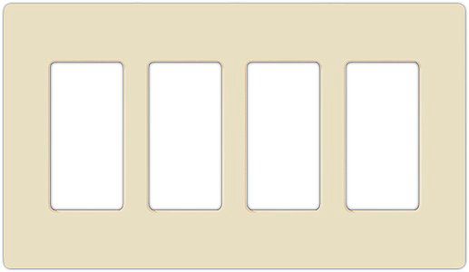 Lutron Claro 4 Gang Screwless Faceplate