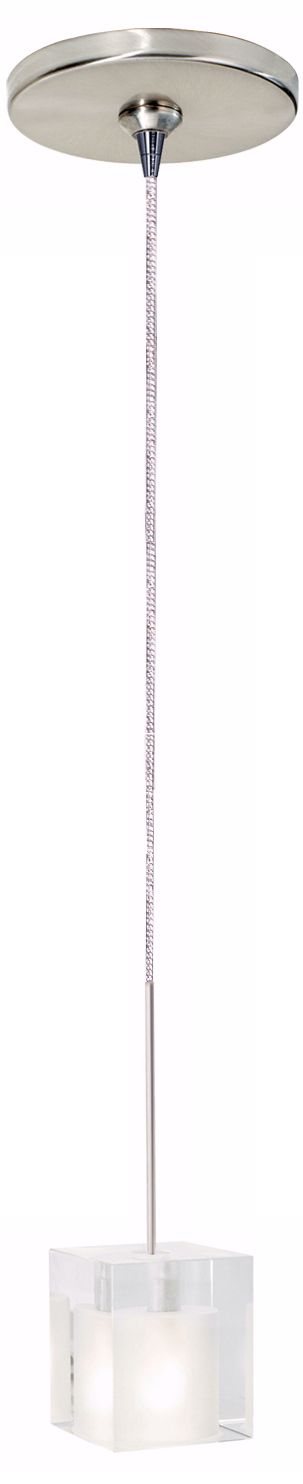 Cube Satin Nickel Frosted Glass Tech Lighting Mini Pendant