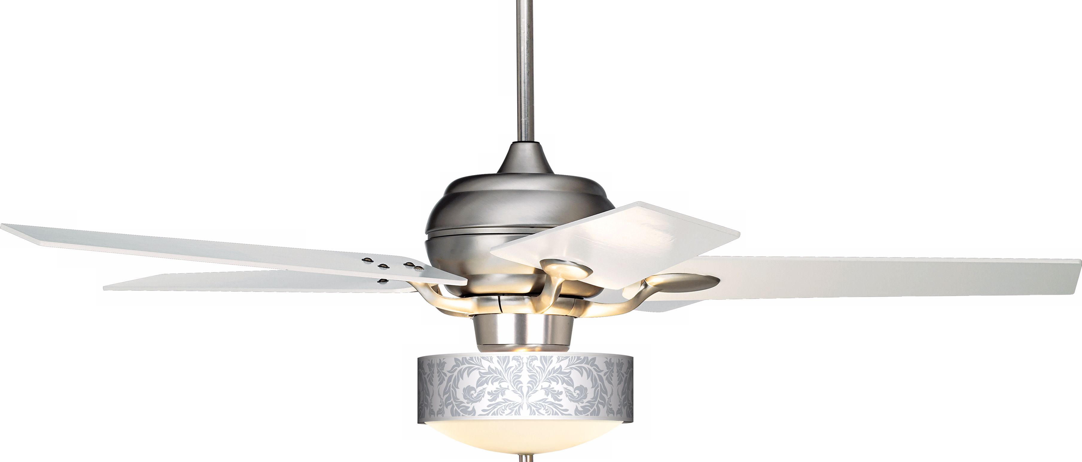 Casa Optima™ Silver Baroque Brushed Steel Ceiling Fan