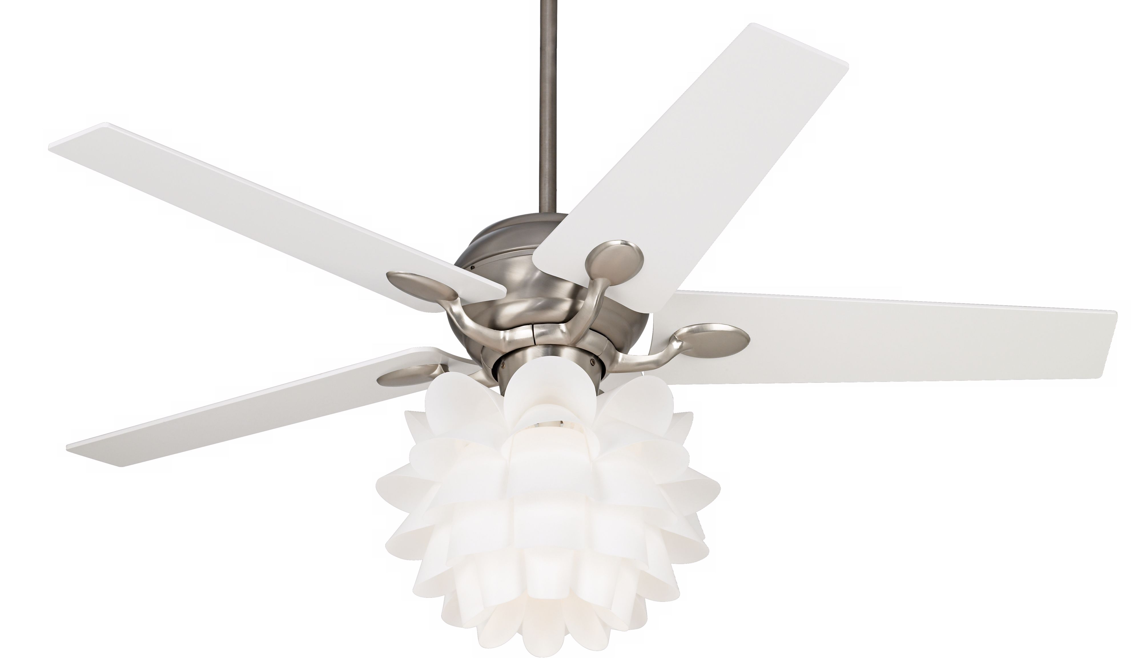 52" Casa Optima™ White Flower Ceiling Fan
