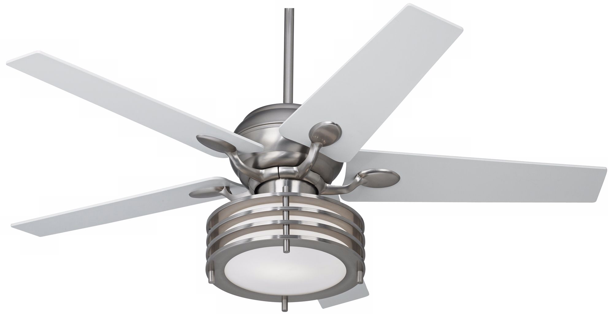 52" Casa Optima Steel and Multi-Ring Light Ceiling Fan