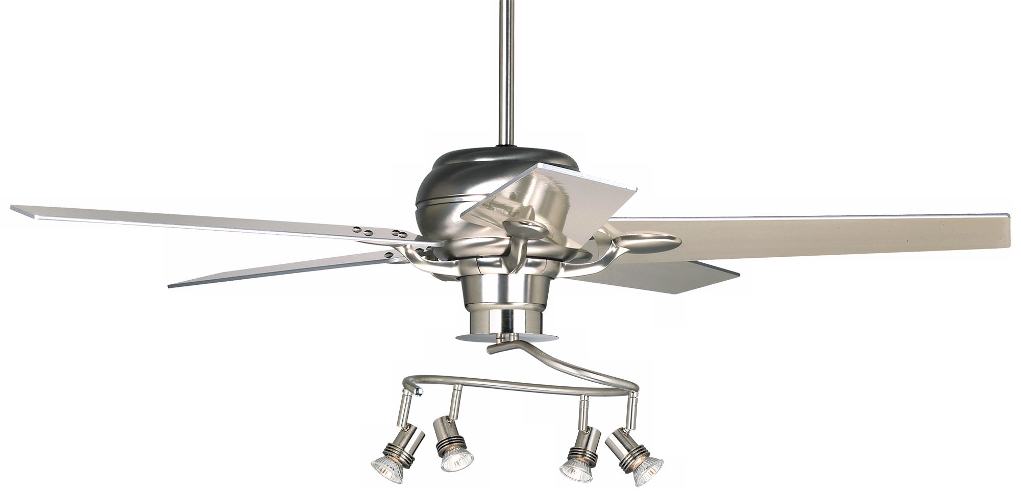 52" Casa Optima Brushed Steel 4-Head Light Kit Ceiling Fan