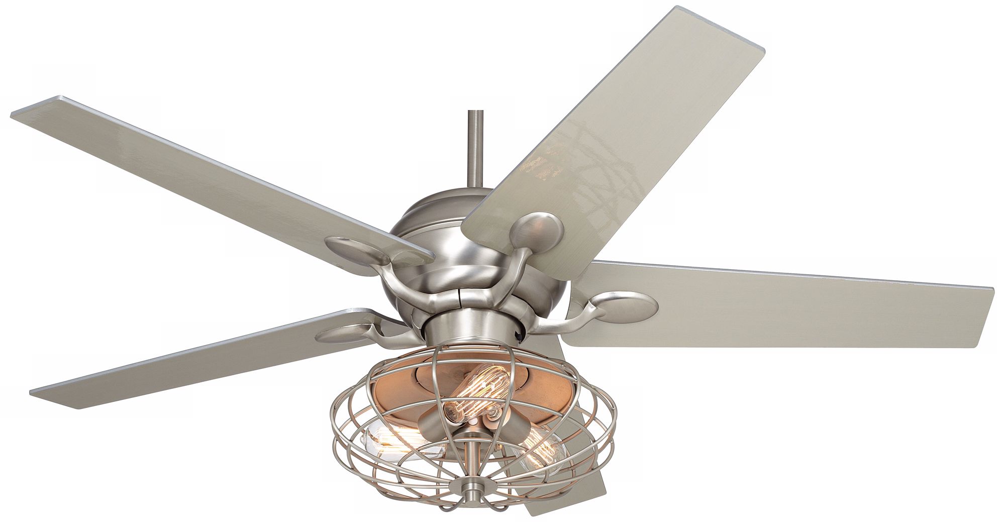 Casa Optima™ Industrial Brushed Steel Ceiling Fan