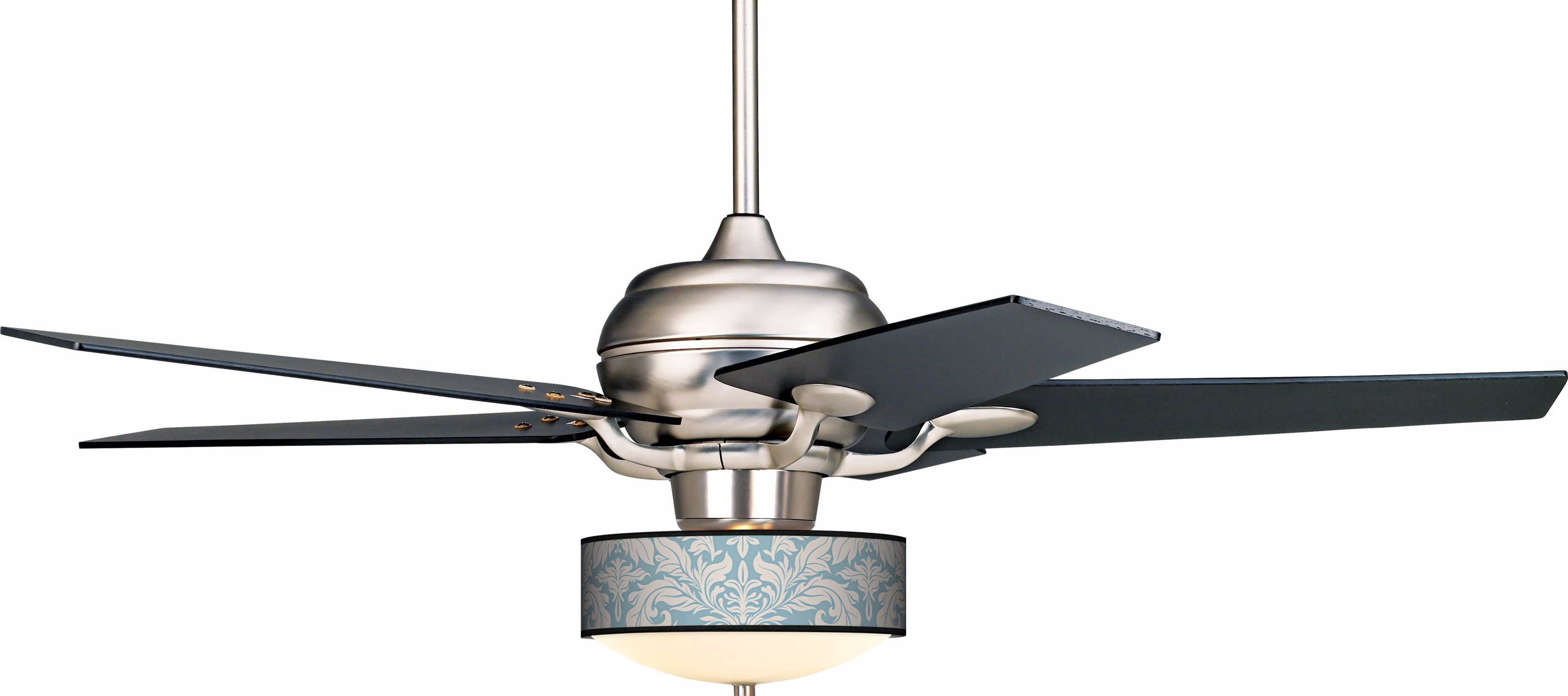 Casa Optima™ Ivory Blue Tapestry Black Blades Ceiling Fan