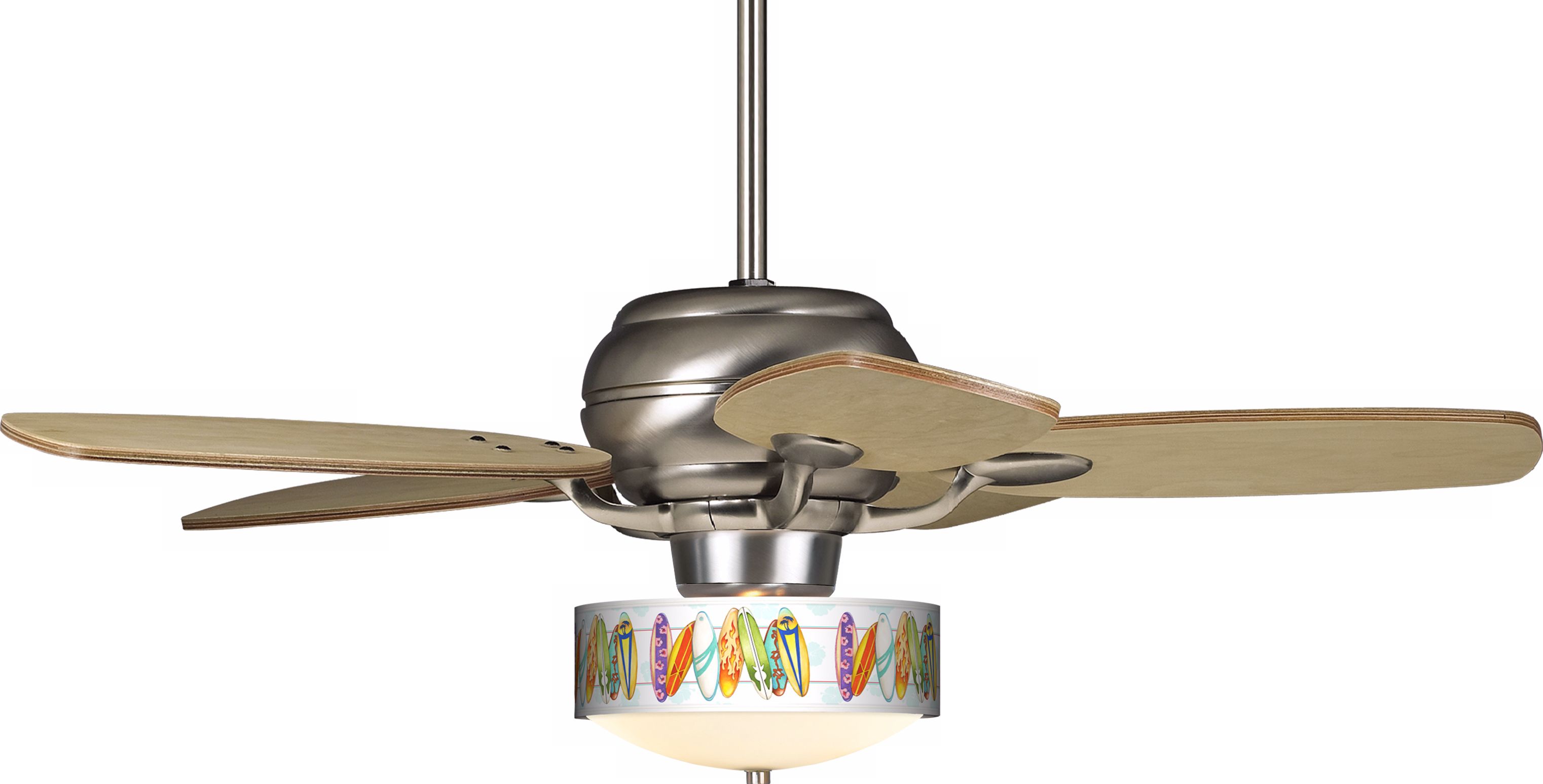 Casa Optima™ Surfboard Brushed Steel Ceiling Fan