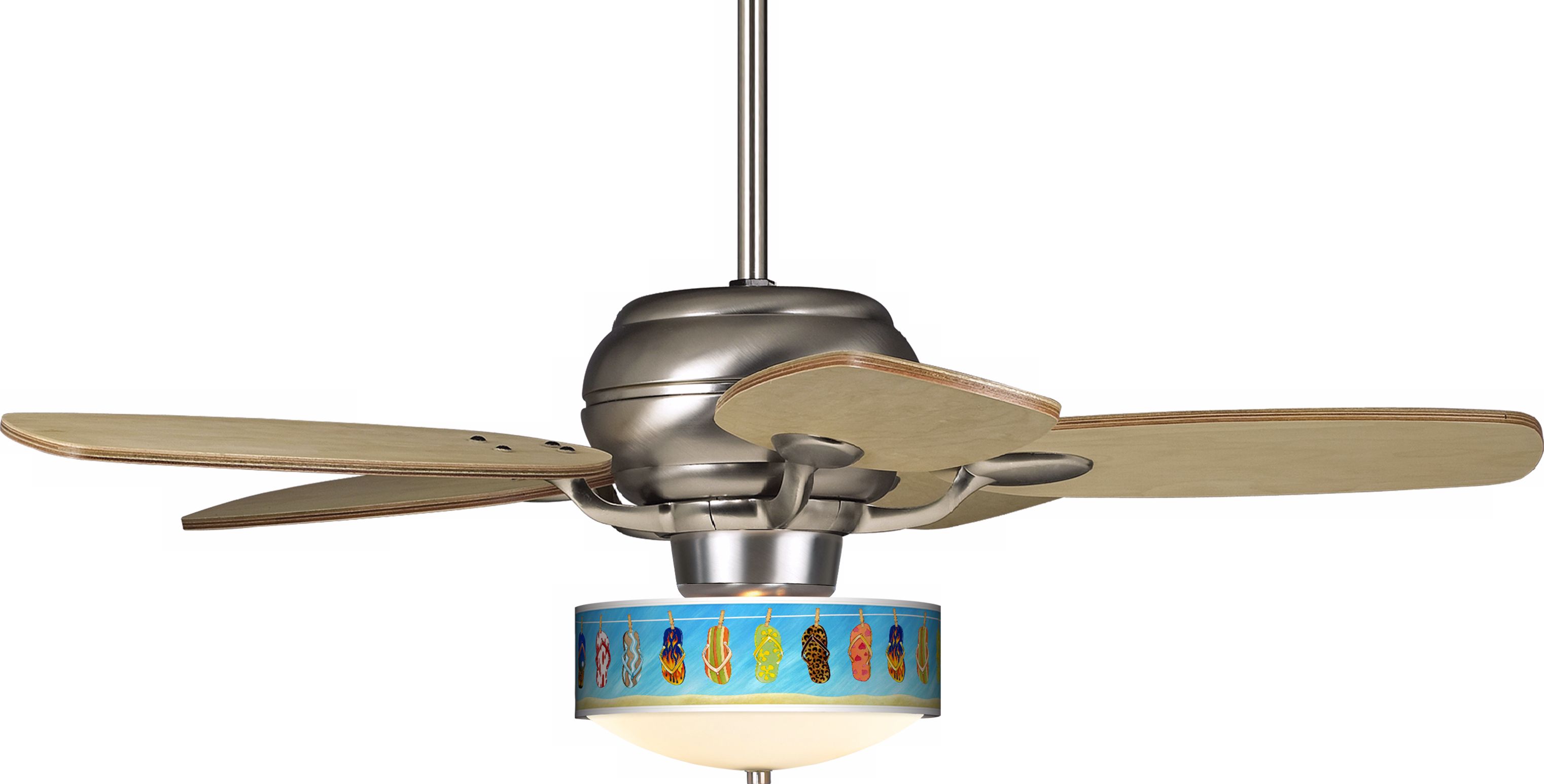 Casa Optima™ Summer Flip-Flops Brushed Steel Ceiling Fan