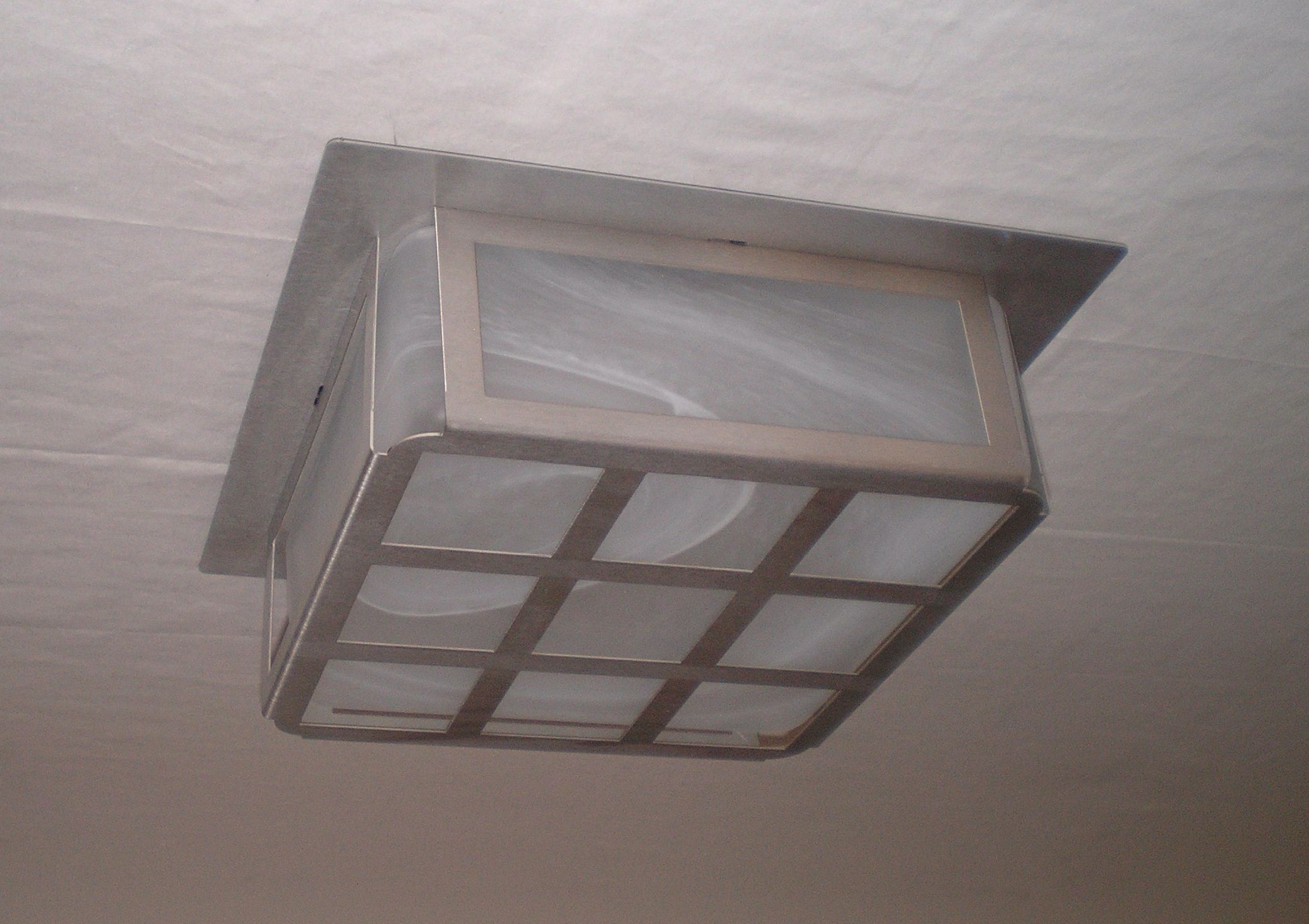 Satin Steel Finish 9" Square ADA Outdoor Wall Light
